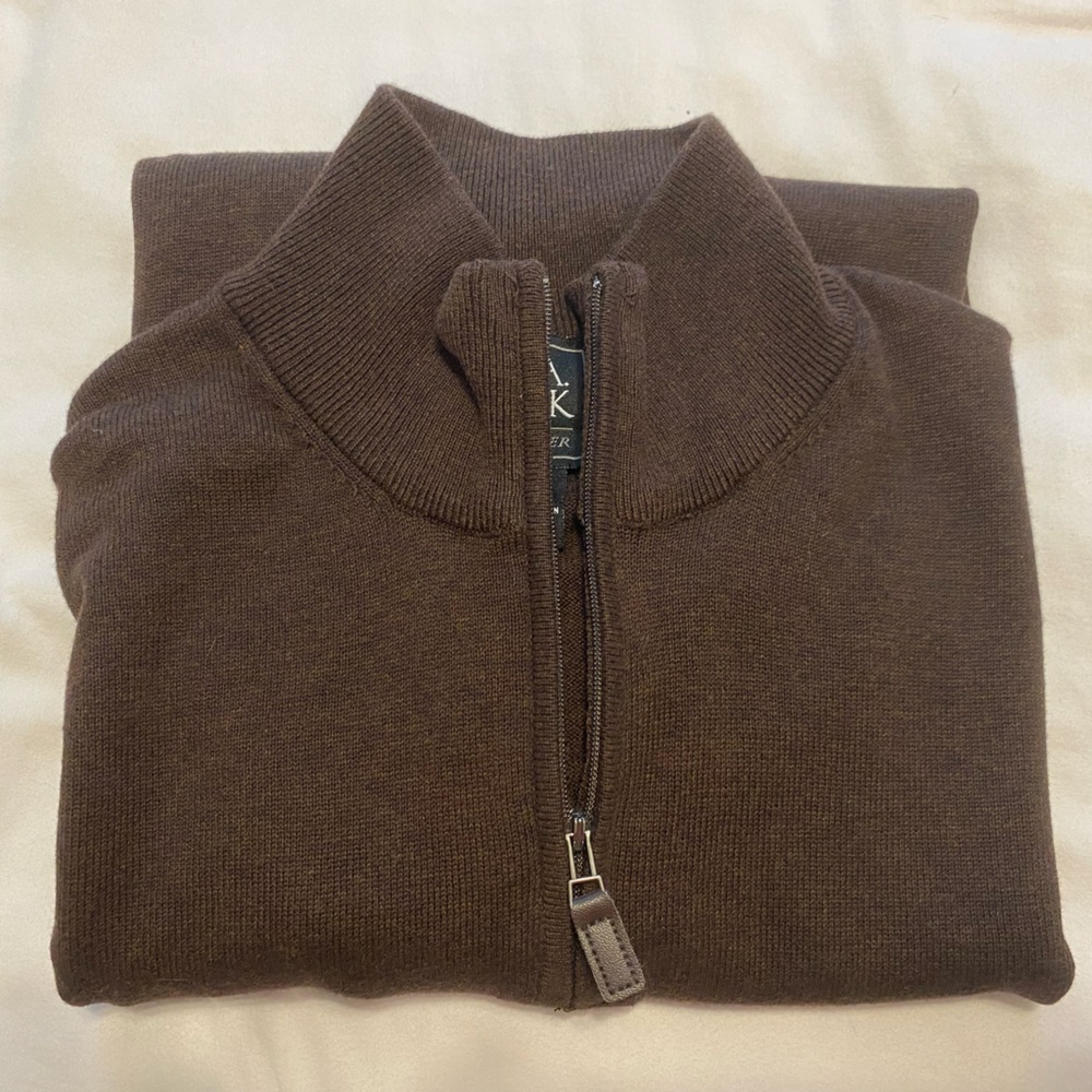 JoS. A. Bank Traveler quarter zip 100% Pima cotton sweater size XL